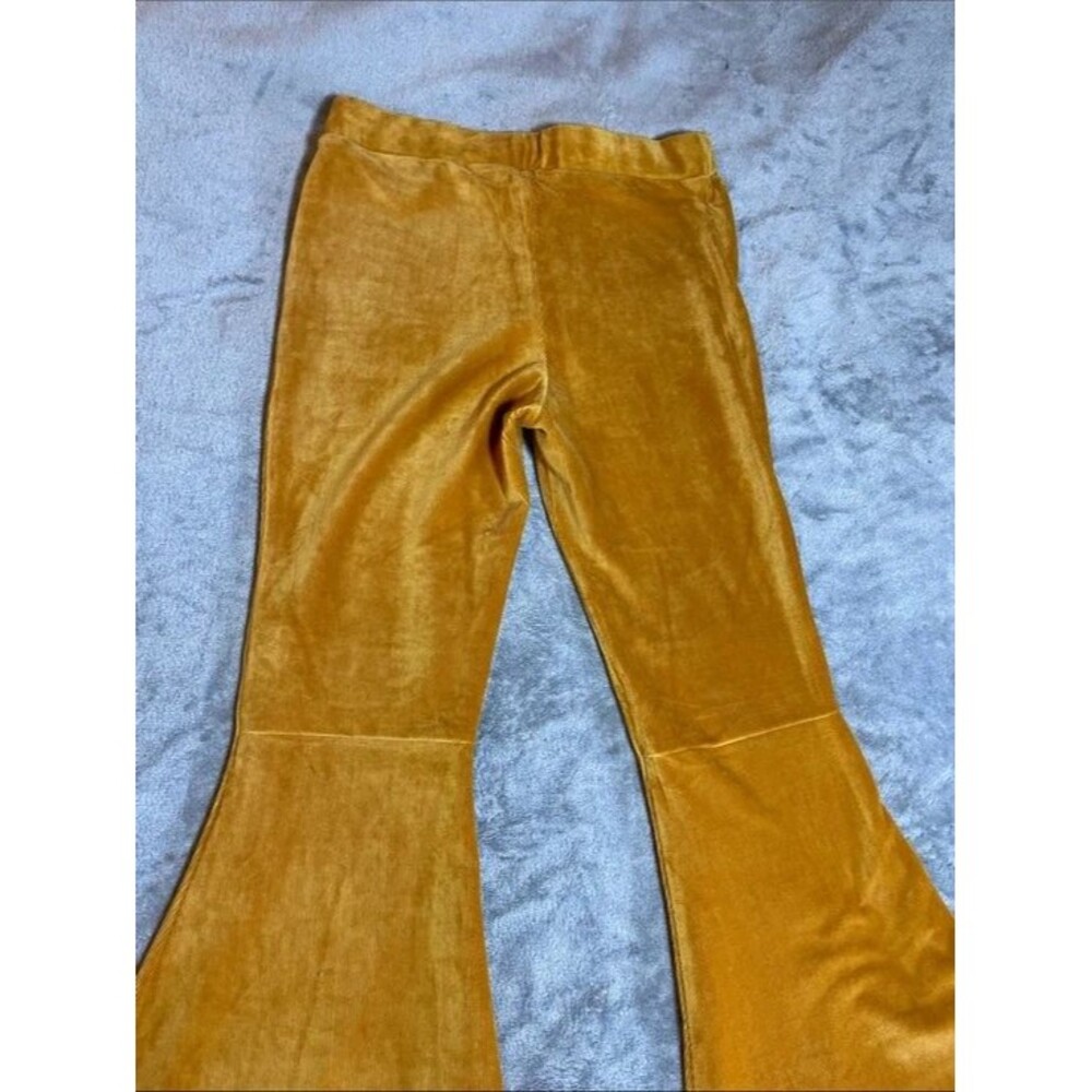 KFK Mustard Velvet Flare Pants